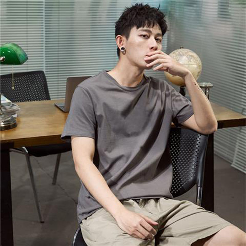 Trend solid color fashionable sports base body-friendly T-shirt