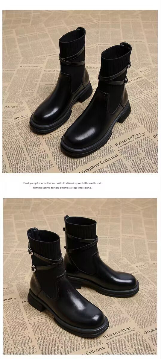 Women's Streetwear Solid Color Round Toe Martin Boots display picture 11