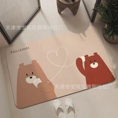 卡通浴室地墊衛生間門口硅藻泥超強吸水速干腳墊淋浴房防滑防摔墊