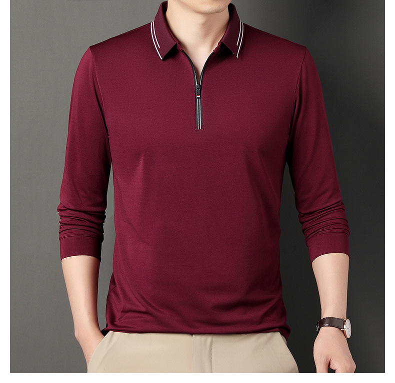 Herren Polohemd Mit Halbem Reißverschluss, Minimalistisch_voghion.com