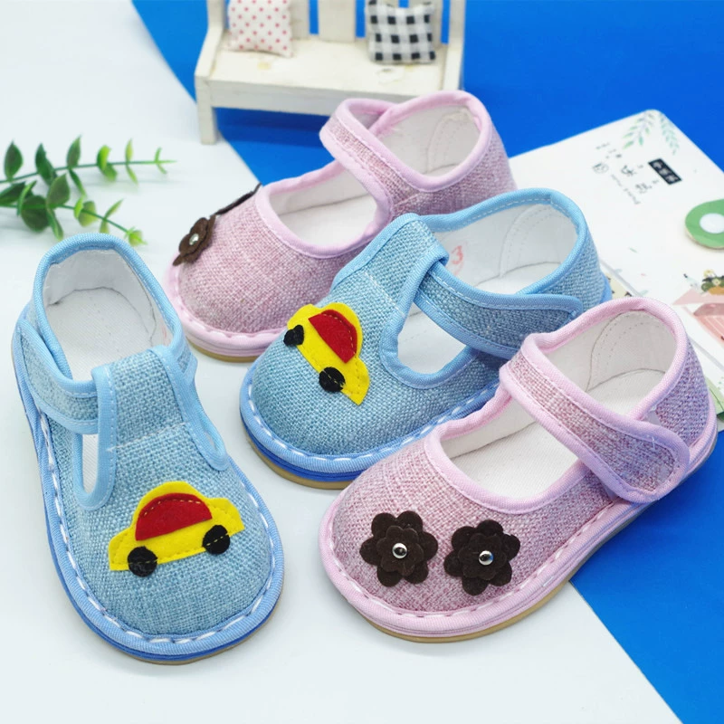 Детская обувь ручной работы из тысячи слоев ткани для мужчин и женщин 1-3 года, обувь для малышей, старая пекинская обувь на плоской подошве, впитывающая пот и нескользящая обувь для дня рождения