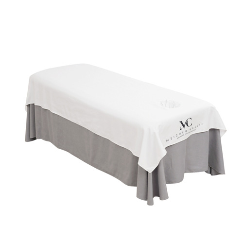 Beauty bedspread with thick solid color hole bed cover SPA body care therapy one guest one change free logo