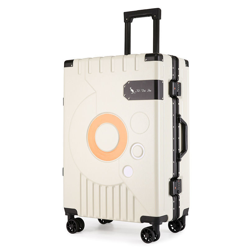 Marco de aluminio de alta gama resistente al desgaste caja de contraseña de gran capacidad caja de carro portátil multifuncional maleta de marco de forma especial de moda