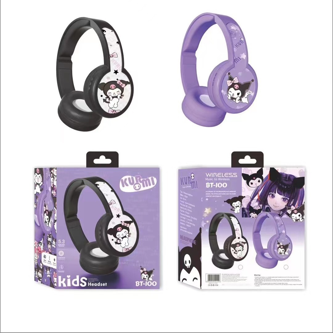 thumbnail image 2 of Kurome Auriculares inalámbricos con Bluetooth Melody, auriculares estéreo para perro con orejas grandes, ordenador, teléfono móvil, música, 2 of 5