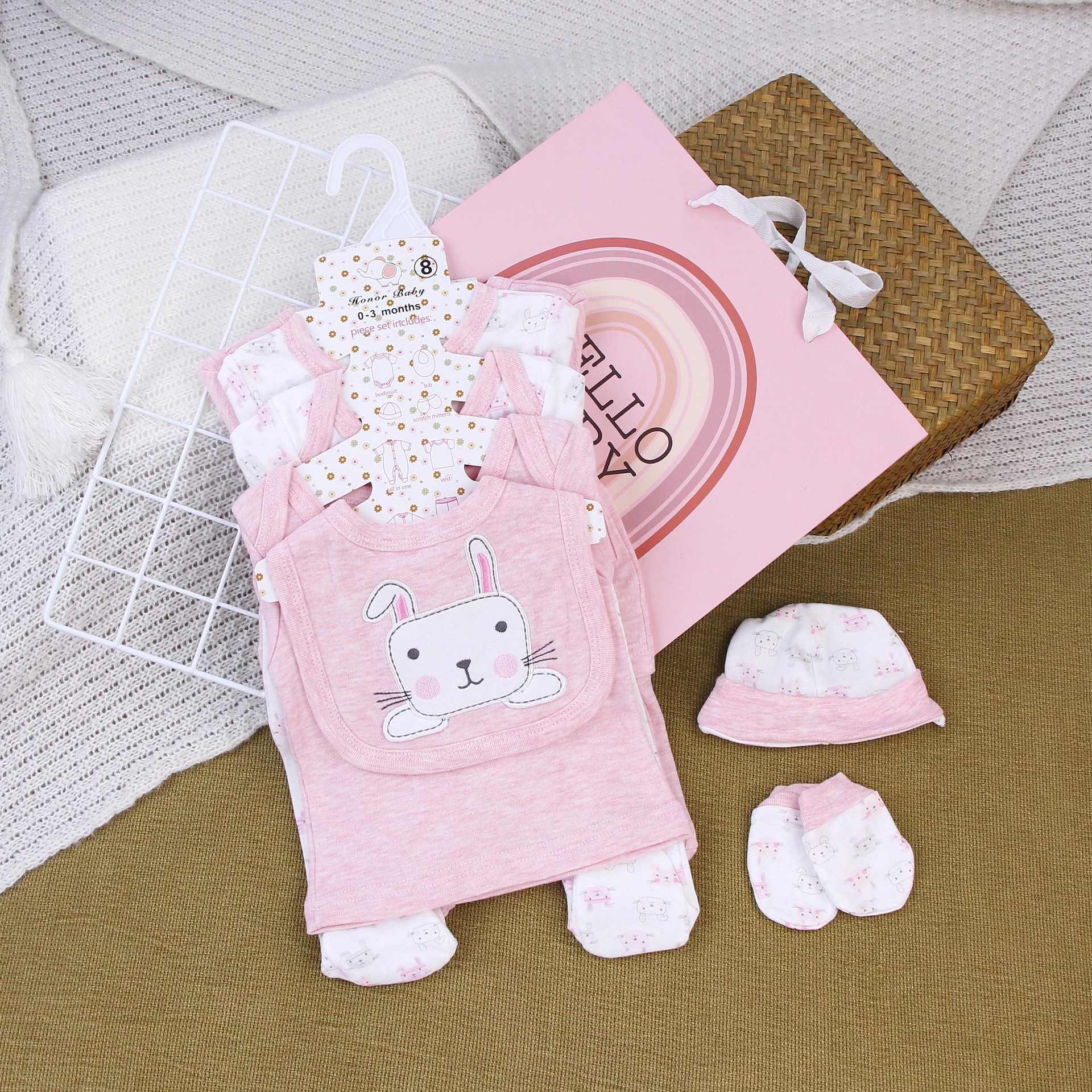 Caja de regalo de recién nacidos, ropa de escalada unida, ropa de algodón, ropa de bebé de luna llena, ropa de bebé para hombres y mujeres image 21