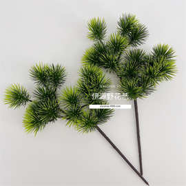 厂家批发仿真植物假松枝 假树枝景观装饰迎客松 人造塑料花美人松
