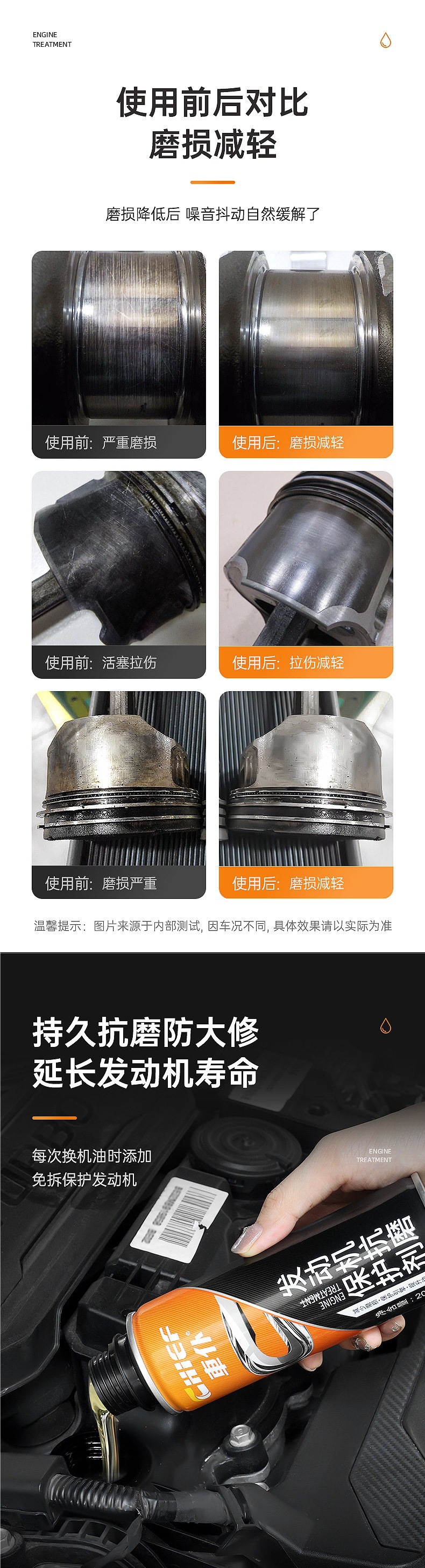 Car Anti-Wear Protection Agent, Automotive Engine Repair Agent, Noise Reduction, Strong Anti-Vibration Treatment, Anti-Oil Burning Additive