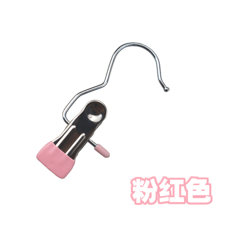 Gancho de tres palabras clip de gancho cromado clip de almacenamiento multifuncional sin costuras con clip de secado de gancho clip de pantalones a prueba de viento precio de fábrica