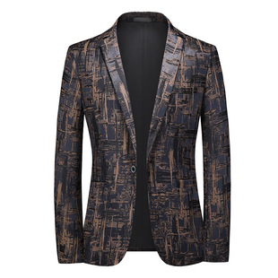 Spring and Autumn Men's Casual Suit Korean Style Slim-fit Elegant Jacket Large Size Men's Handsome Suit Trendy