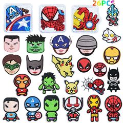 卡通章仔漫威刺繡布貼熨燙電腦繡花標動漫人物補丁貼小號刺繡貼