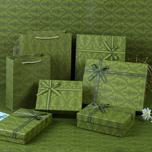 现货长方形香水生日礼物盒包装盒空盒绿色精美礼品盒高档简约礼盒