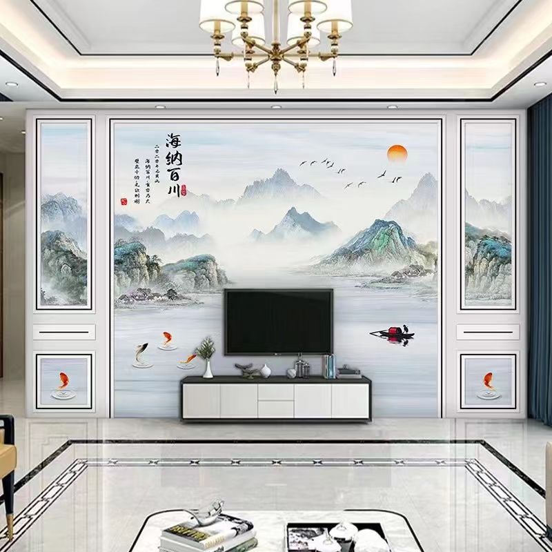 3d北欧电视背景墙布5d网红客厅卧室装饰墙画8d立体现代影视墙壁纸|undefined