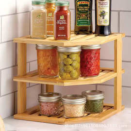 竹制收纳架多层桌面实木置物架浴室角架家用多功能桌面整理