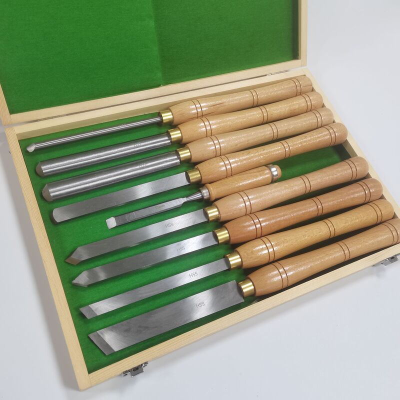 Woodworking Turning Tool Hsse White Steel Knife with Beech Wood Handle, Woodworking Carving Knife, High-Speed Steel Turning Tool, Cross-Border Tools