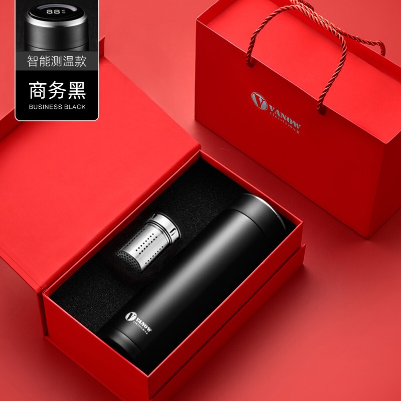 Vanow スマート温度測定魔法瓶カップ 男性と女性用 316 グループ購入ギフト ロゴ刻印入り ティーカップ ウォーターカップ|undefined