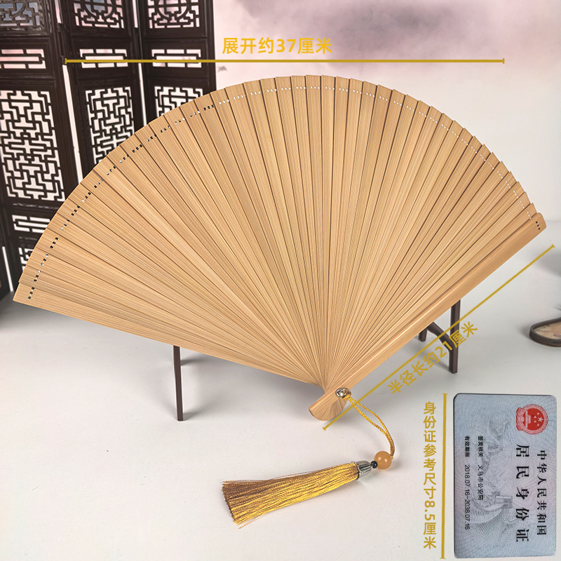 Ventilador antiguo ventilador plegable de verano chino chino cheongsam ventilador plegable de bambú artesanía ventilador pequeño ventilador de baile ventilador image 69