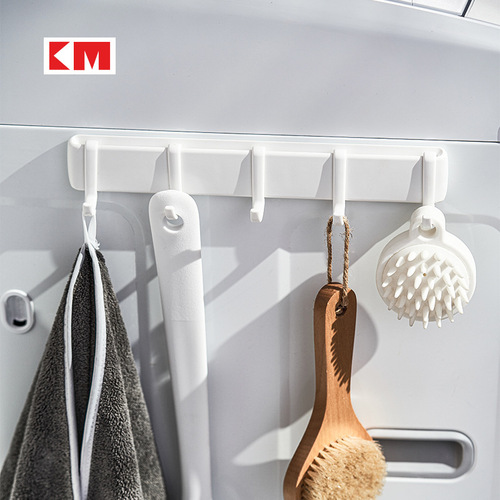 Japanese style removable row hook magnetic hook kitchen refrigerator side hook anti-theft door storage strong five-link adhesive hook