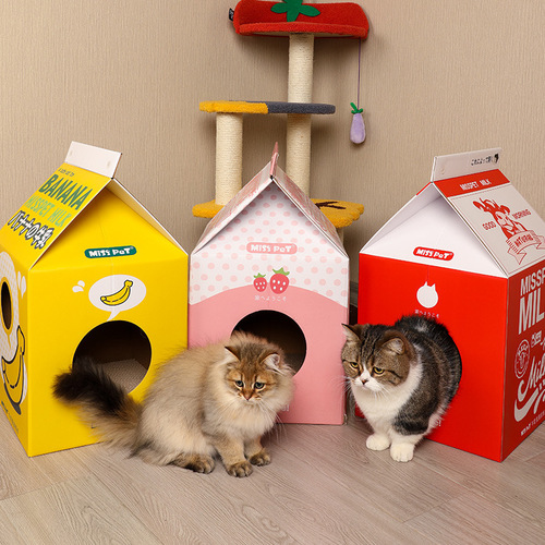 Misspet Cat Scratching Board Collection Corrugated Cat Nest Milk Carton Izakaya Ice Cream Car Vertical Triangle