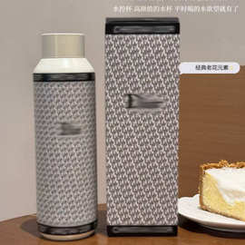 D家千千字母小口保温杯316不锈钢保温壶时尚车载水杯办公室500ml