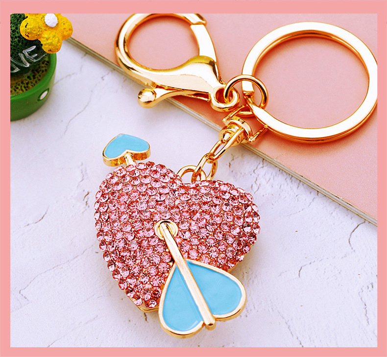 Cute Heart Shape Zinc Alloy Valentine's Day Women's Keychain display picture 2