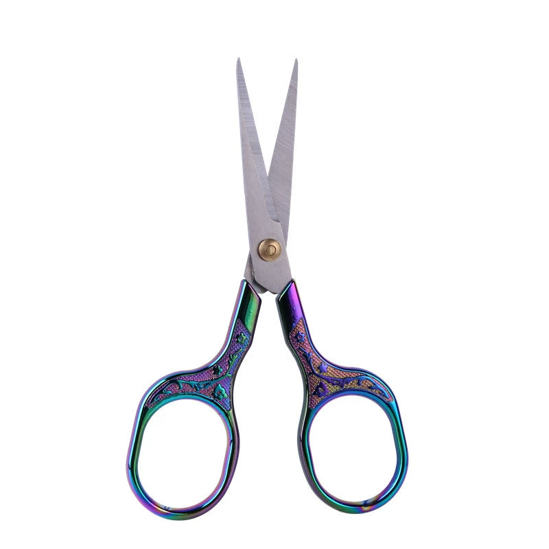 Plum blossom vintage cutlery stainless steel household scissors for window flower embroidery scissors DIY small scissors