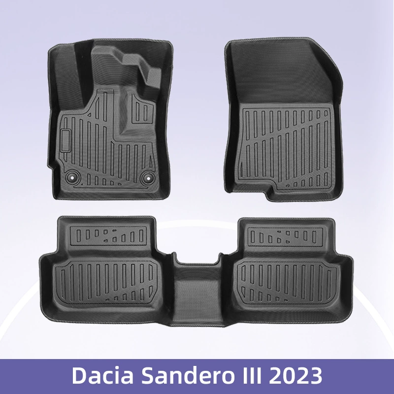 Европа для Dacia Sandero lll2023 топлива 3D 24/7 Материал TPE Автомобильные ножные коврики