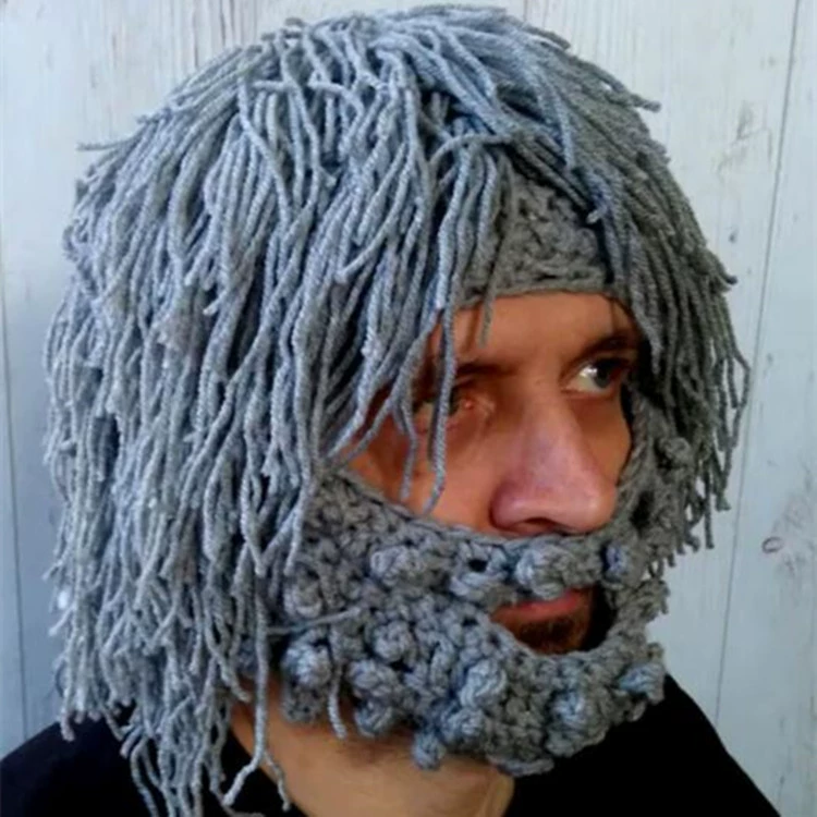 Амазонский парик борода креативная шерстяная шапка осенне-зимняя теплая уличная забавная креативная Лыжная шапка для взрослых