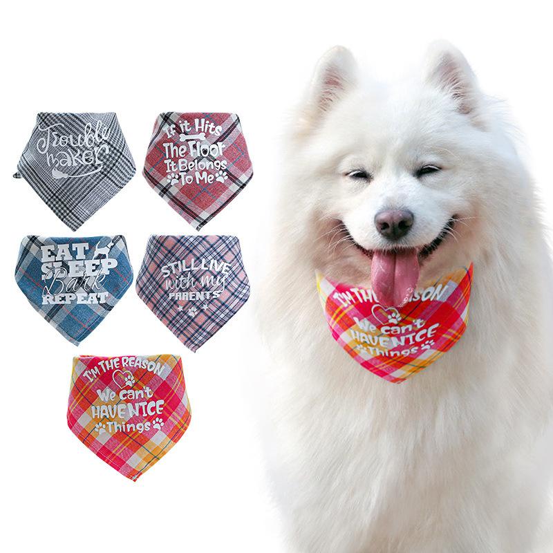 Popular Pet Circle Dog And Cat Saliva Towel Triangle Towel Drop Shipping