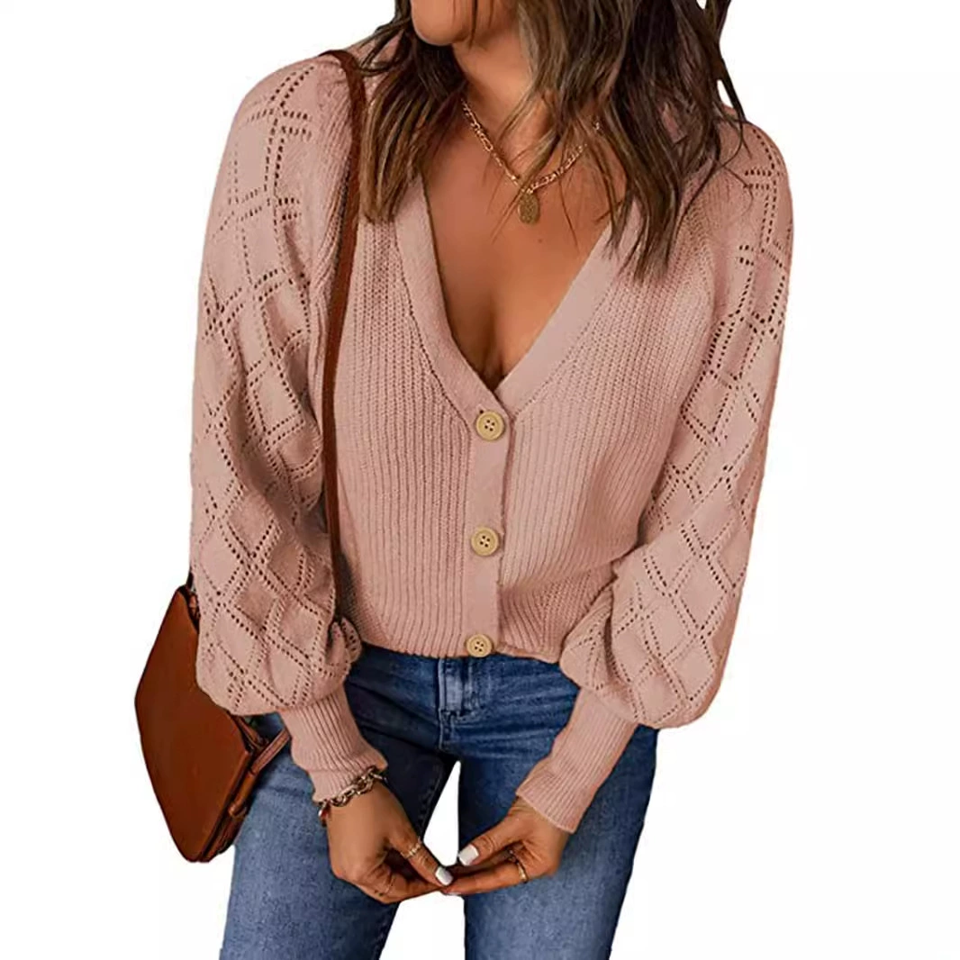 Внешняя торговля Трансграничная Европа и США Амазонка Источник Женский свитер с длинными рукавами трикотажная куртка