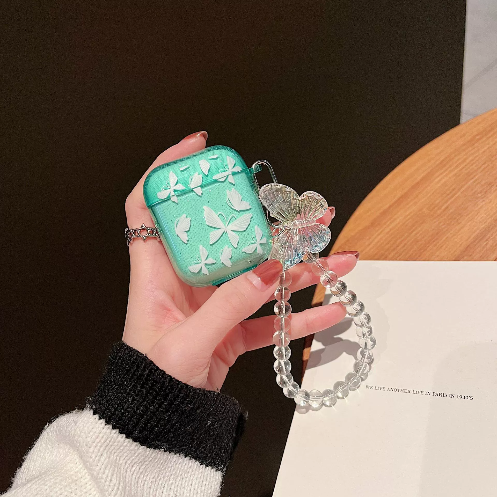 Крылатое порошковое бабочковое печать совместимо с AirPods PRO2 Apple 2 поколения Bluetooth наушники чехол защитная оболочка AirPods 3