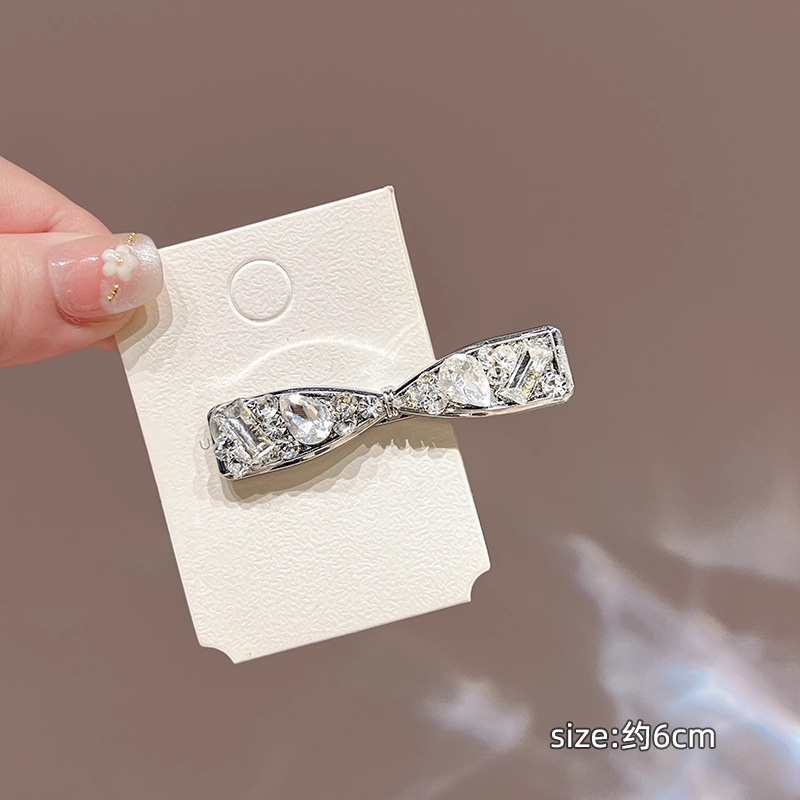 Sweet And Cool Sparkling Rhinestone Women, Forehead Side Bangs Clip, Hair Accessory, Duckbill Clip For Stray Hair, 2025_voghion.com