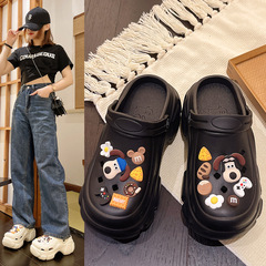 Women's Platform Slipper with Holes, Comfortable and Cute, Anti-Slip Home Sandals, Fashionable and Comfortable, Great for Outdoor Activities