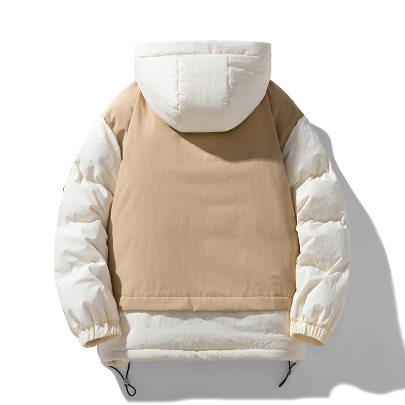 Herrenbekleidung Paar Stil Kapuze zweiteiliger Baumwollmantel Winter Männer und Frauen Windjacke Baumwollmantel lässig Brotmantel Männer_voghion.com