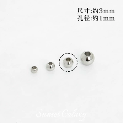 Zərgərlik ara hissələri – Beaded Bracelet Jewelry Accessories Materials - 3mm-white-k-50-pieces