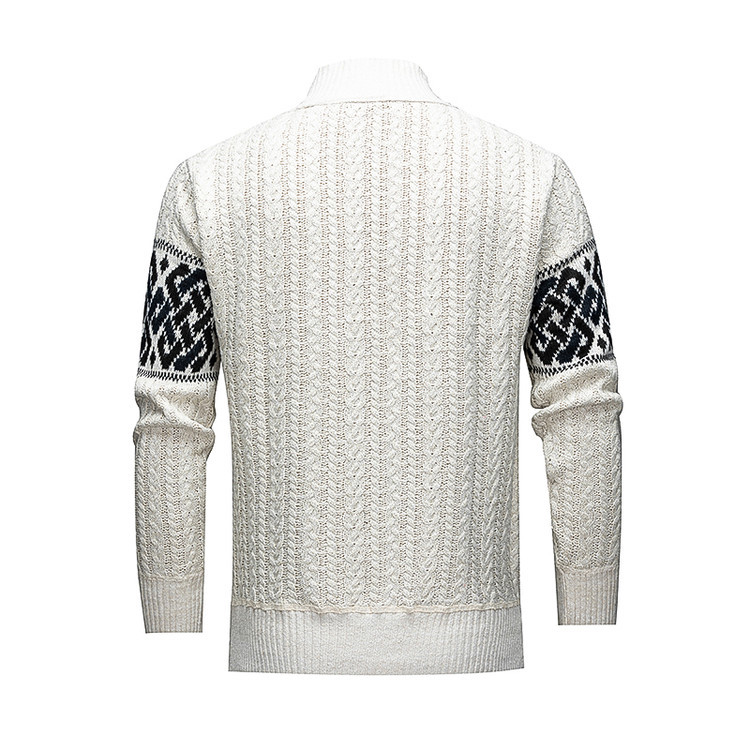 Suéter de otoño y invierno Jacquard caliente medio cremallera jersey de punto delgado camisa de punto Amazon Europa y América