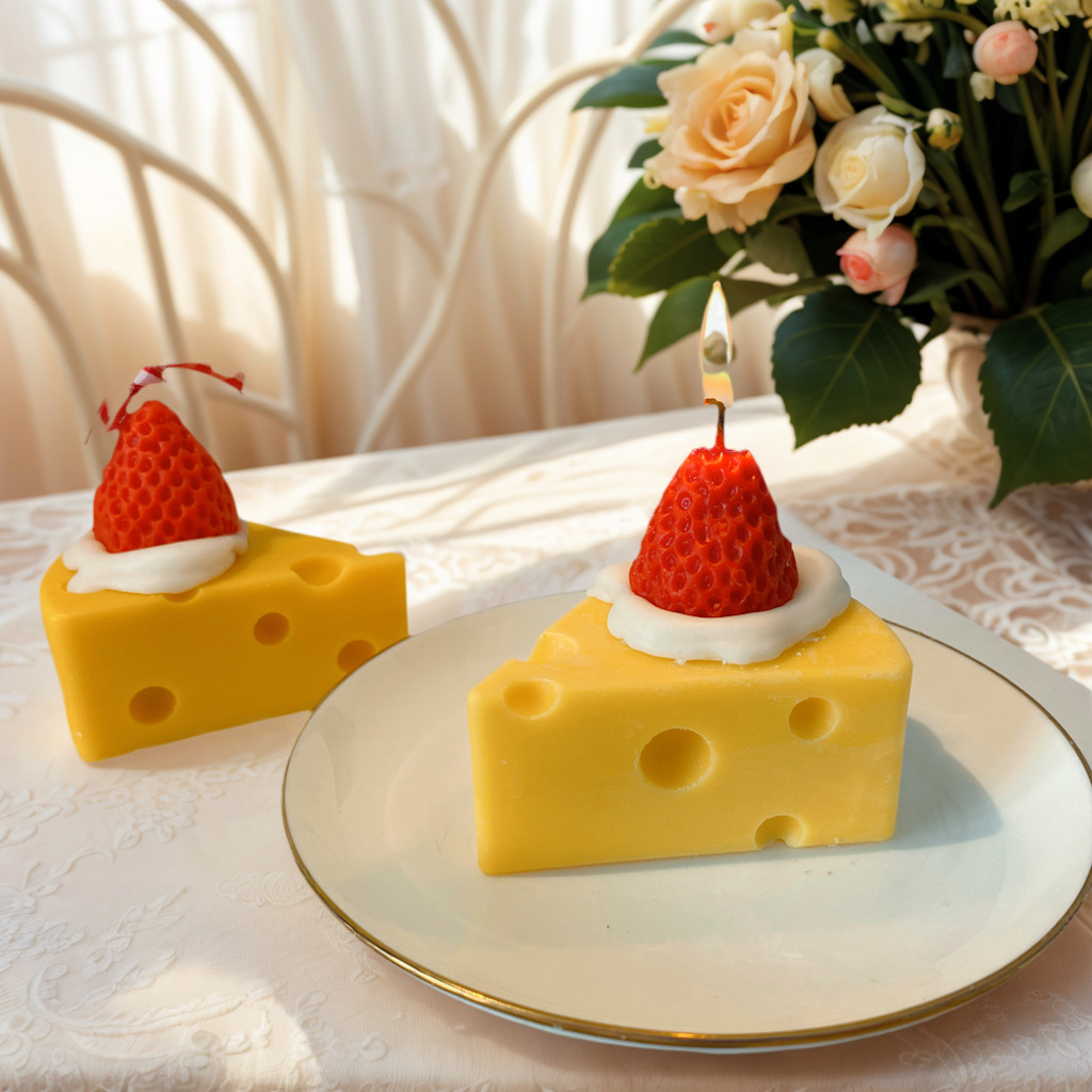 Aromatherapy Candle Birthday Cheese Strawberry Cake Box Goddess Day Niche Holiday Gift Cross-Border Hot Sale_voghion.com