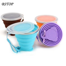 现货源头厂家批发硅胶折叠杯超薄便携式户外创意漱口折叠咖啡杯