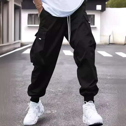 American Retro Work Pants for Men 2025 Printed Casual Long Pants Loose Sports Ankle Pants