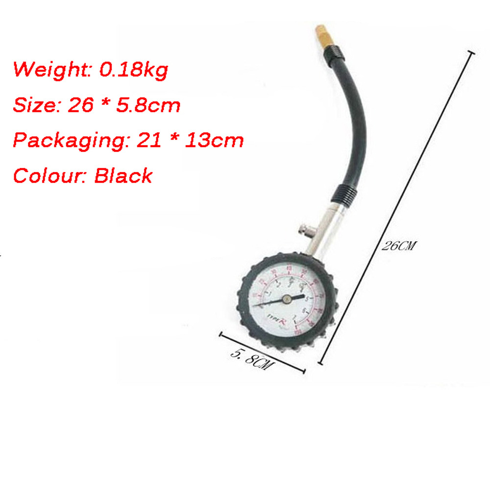 软管胎压 高精密度汽车胎压计胎压表检测 带放气 吸卡装