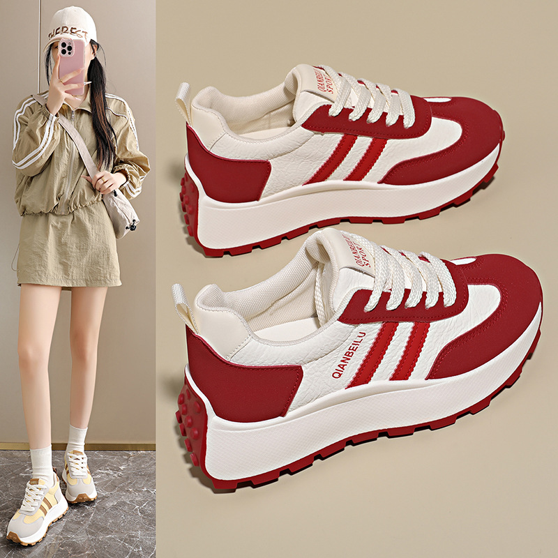 Zapatillas Deportivas con Plataforma para Mujer 25527, PU, Suela de Caucho, con Aumento de Estatura, para Uso Diario image 1