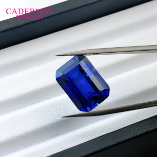 Royal Sapphire Natural Cutter Grandmother Cut Artificial Cultivated Synthetic Sapphire Jewelry with Stone Bones with Cotton Blint