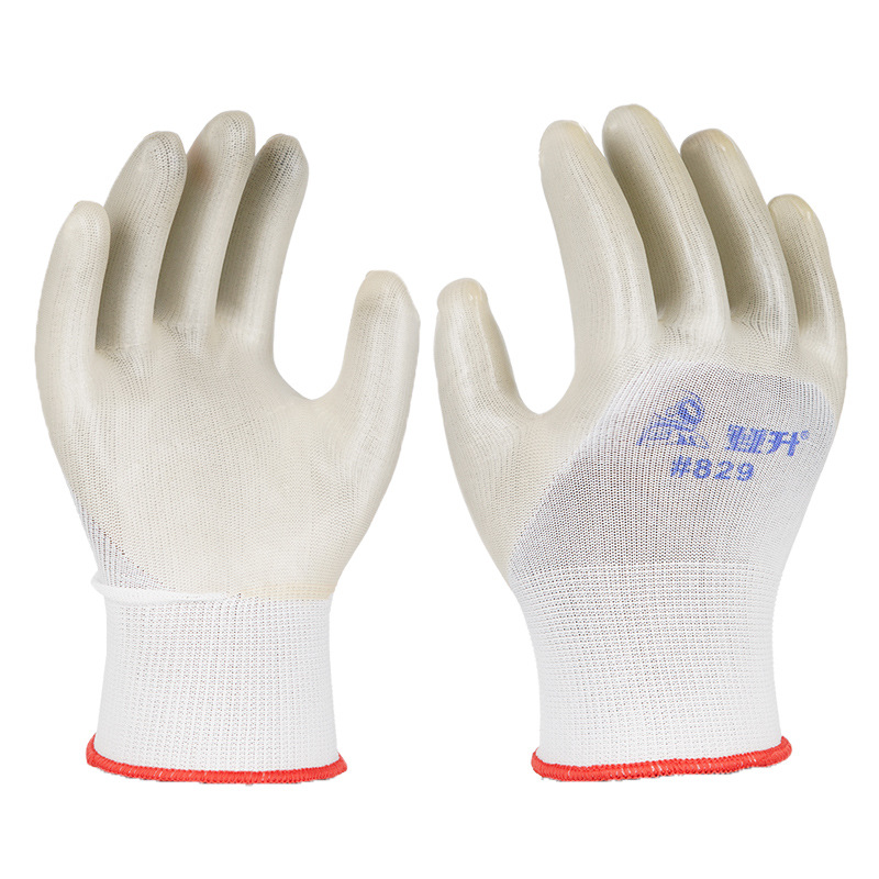 Dengsheng guantes de protección laboral 829 poliéster PVC inmersión resistente al desgaste Guantes de trabajo suave a prueba de aceite a prueba de ácidos y álcalis