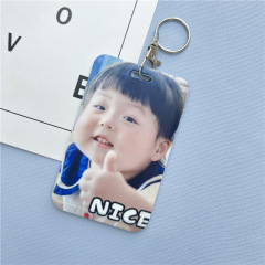 Cartoon Cute Bus Card Holder Student Campus Meal Card ID Holder for Girls Ins Style Door Card Case Key Chain Combo