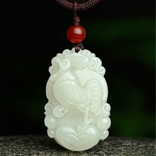 Wholesale He Yen Jade 12 Zodiac Pendants - Qing Bai Jade Rat, Ox, Tiger, Rabbit, Dragon, Snake, Horse, Sheep, Monkey, Rooster, Dog, Pig - Unisex