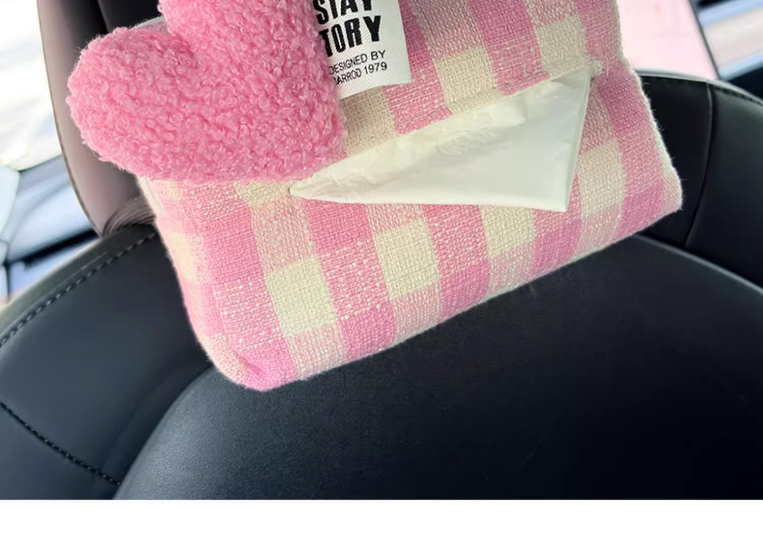 Dropshipping Car Tissue Box Back Chair Hanging Tissue Storage Box Cute Car Decoration 2025 New Style