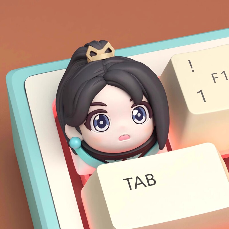 賢者キーキャップ、大胆不敵な契約ゲーム、乳母キーキャップ、樹脂メカニカルキーボード、パーソナライズされた立体キーキャップ、カスタマイズ|undefined