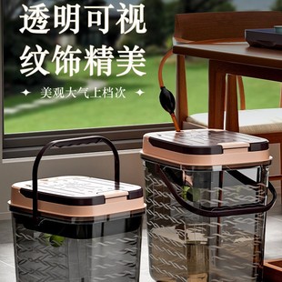 Transparent Tea Bucket, Tea Residue Bucket, Large Tea Bucket, Tea Table Waste Water Bucket, Tea Leaf Filter, Tea Tray, Drainage Bucket, Tea Set Accessories