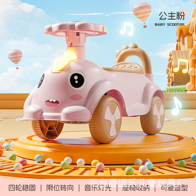 Nuevo coche de equilibrio para niños de 1 - 3 años de patineta de cuatro ruedas de juguetes para niños y niñas