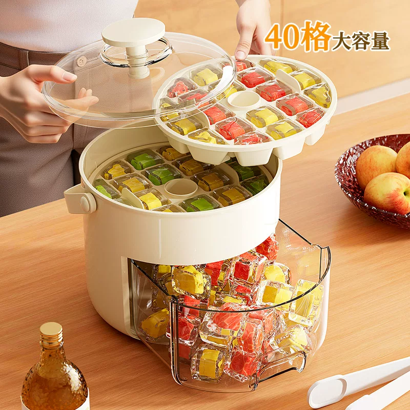 Capacious ice cubes, mold for home use for boxes, handheld ice bucket