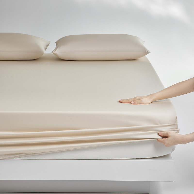 Class a 100-Count Double-Strand Avati Long-Staple Cotton Fitted Sheet Single-Piece Satin Pure Cotton Bedspread Simmons Protective Cover